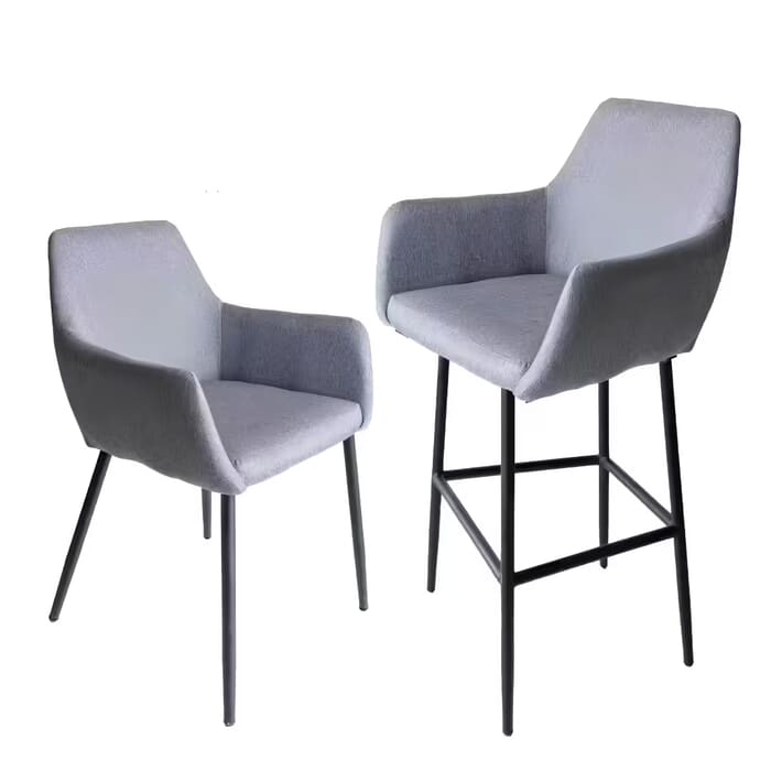 Sillas para restaurantes Mueblia disponibles en altura silla o banco alto para barras y mesas altas